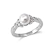 Faux Pearl and Crystal Enhanced Ring