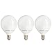 Sunlite G16.5/LED/5W/D/E12/FR/ES/27K/3PK Dimmable Energy Star 2700K Candelabra Base Warm White LED Globe G16.5 5W Light Bulb (3 Pack), Frosted