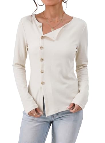 Dokotoo Women's Asymmetrical Long Sleeve Top
