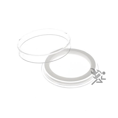 Red Lid Capsule Tube & 10 Air-Tite X Deep 39mm White Ring Coin Holders for 2oz Stackers