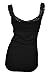 eVogues Plus Size Lace Trim Long Cami Top Black - One Size Plus
