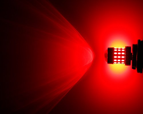 AUTOGINE 4 X Super Bright 9-30V 7440 7441 7443 7444 992 LED Bulbs 3014 54-EX Chipsets with Projector for Tail Lights Brake Lights Turn Signal Lights, Brilliant Red - Thumbnail 2