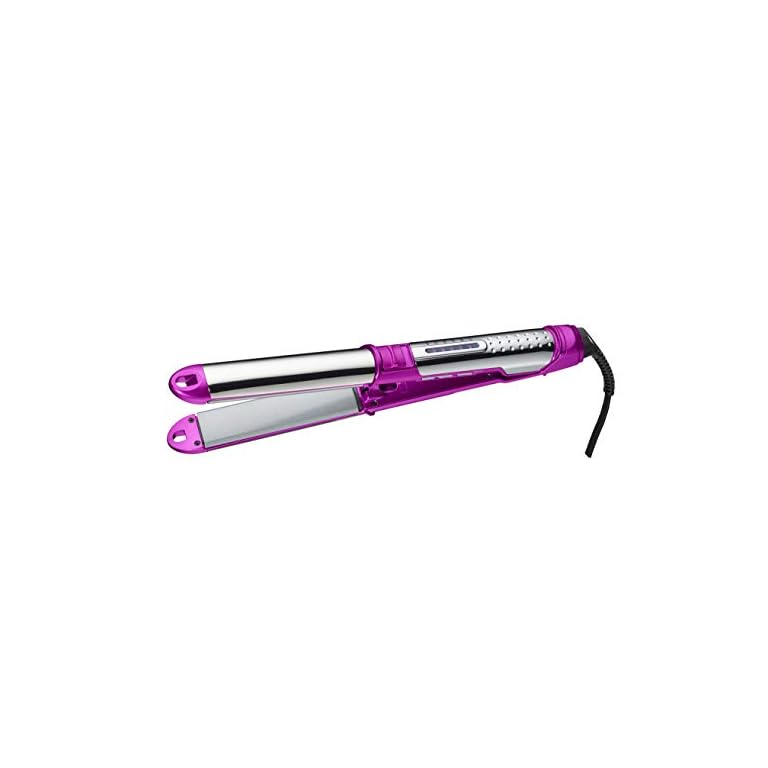 INFINITIPRO BY CONAIR 2-in-1 Stainless Styler ~ Curl/Wave or Straighten, 1-inch, Pink
