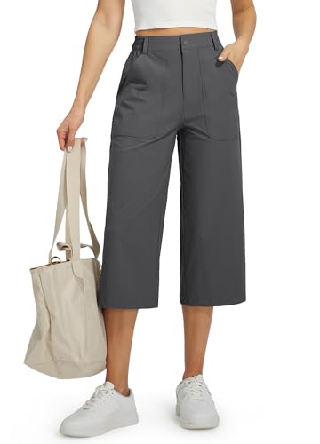Libin Women's Capri Pants Dark Gray