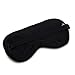 LISITER 2-in-1 Sleep Eye Mask with Ear Plugs and Travel Pouch, Adjustable Black Night Sleep Mask for Men Women, Soft Comfort Eye Shade Cover for Sleeping, Travel, Nap, Yoga Meditation
