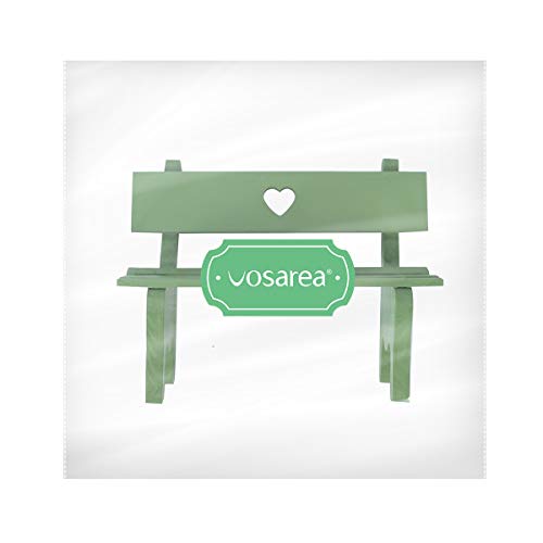 VOSAREA Miniatur Bank Holz Puppenhaus Zubehör Miniatur Wichtel Holzbank Miniatur Gartenbank Deko Puppenbank Mini Holz Bank für Wichtel Puppenhaus Garten, Grün – Bild 8