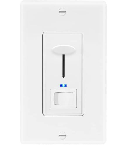 PCS PulseWorx UPB LED/CFL Dimmer Wall Switch, 600W, White (WS1D-6-W