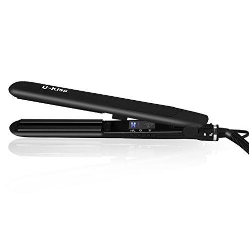 Hair Straightener, U-Kiss Hair Styling Tools With Water Steam Professional Ceramic Spray Flat Iron Ergonomic Auto Shut Off Dual Voltage NTC Constant Temperature 2.5M Cable (Spray)