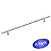 Cosmas 305-192SS True Solid Stainless Steel Construction Euro Style Cabinet Hardware Bar Handle Pull - 7-1/2" (192mm) Hole Centers - 5 Pack