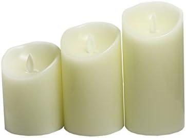 TIRSU Real Wax Flameless Candles Battery Operated Led Candles Lights LEDCANDLE-3PCS
