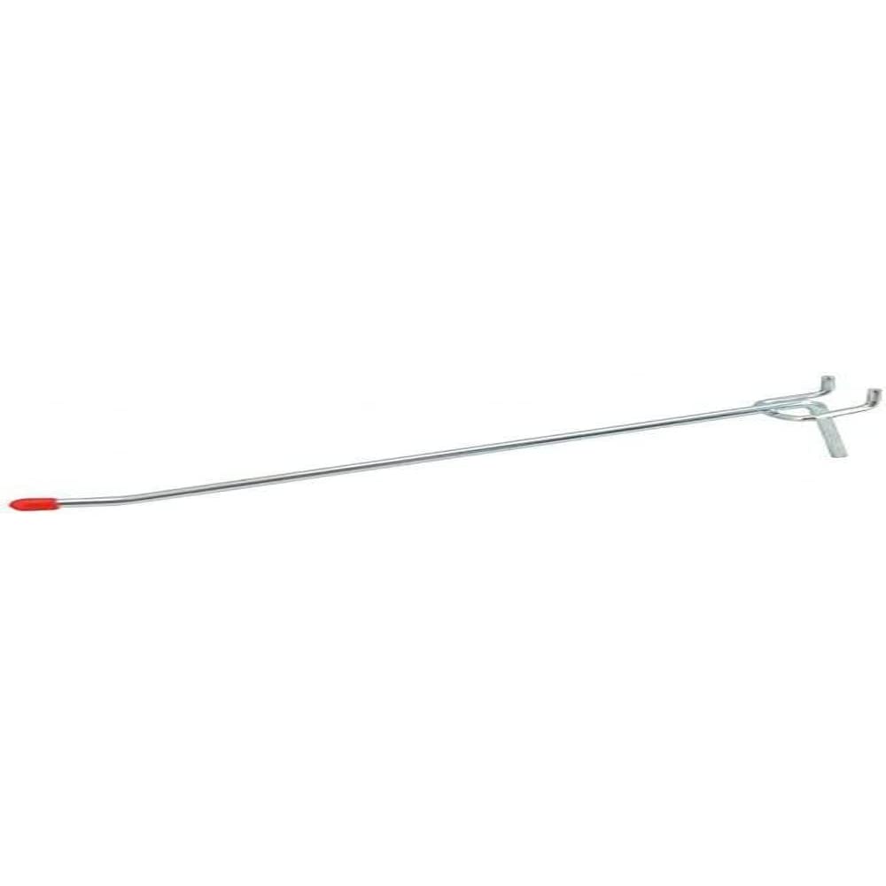 Merriway BH04843 (12 Pcs) Single Pegboard Hooks BZP 100mm to Fit 19mm Pegboard - Pack of 12 Pieces
