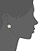 Amazon Collection 14k Yellow Gold Small Satin Flower Stud Earrings