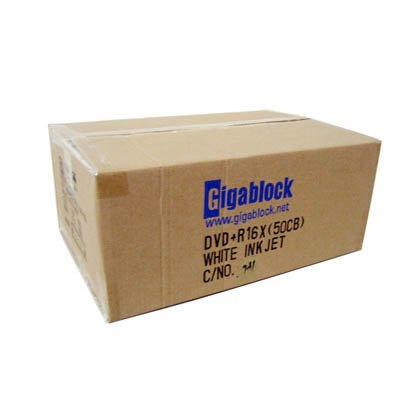 600pcs Gigablock DVD+R 16x 4.7GB 120Min White Inkjet Hub Printable Top