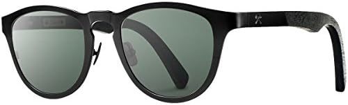 Shwood Titanium Fifty-Fifty Francis Sunglasses - Black Titanium/Dark Walnut Frame with G15 Polarized Lens