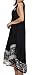 Sakkas A900 Batik Flower Caftan Tank Dress / Cover Up - Black / White - One Size
