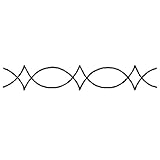 Quilting Creations Slim Dart Quilt Stencil, 1-1/4