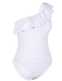 Mycoco Trajes de baño de una sola pieza para dama con volantes fruncidos, monokini