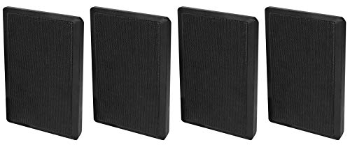 4 Rockville RockSlim Black Home Theater 5.25″ 240w Easy Wall Mount Slim Speakers