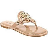 Pierre Dumas Womens Limit-20 Flat Sandal Nude Patent-24 9