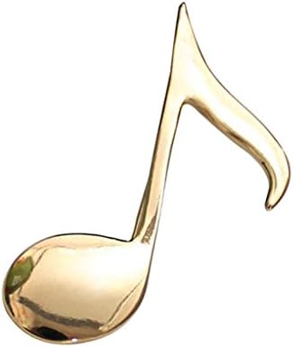 L'vow Shiny golden music fashion men's Brooch (Gold)