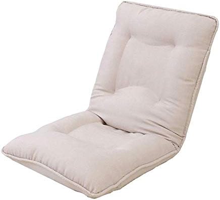 Cushion for Lower Back, Adjustable 6-Position Floor Gaming Sofa Chair Cushion Folding Lazy Couch Beds Lounge Chair (Color : Beige)