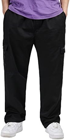 Spring Autumn New Men Plus Size Cargo Pants KingSize Hip Hop Trousers Black 6XL