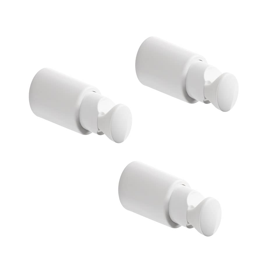 3 Brackets in ABS for Bathroom radiators - Diameter of Pipes from Ø 15 to 28 mm Pipes, Distance Between Pipes 11 to 22 mm - Capacity 90 kg - White