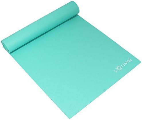 Sol Living Travel Yoga Mat - Natural Tree Rubber for Extra Grip - Non-Slip, Foldable, Eco-Friendly - Perfect for On-The-Go Yoga, Pilates, Fitness, Meditation - 24" x 72"