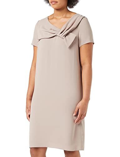 Gina Bacconi Vestido de crepé con Lazo para Mujer cóctel, Arena, 50