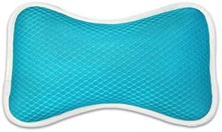 AntArt Neck Support Relaxation Bath Pillow, Ergonomic Design Non-Slip Bathtub Pillow with Suction Cups, 3D Mesh Filling for Comfortable Bathing Experience - Small - Blue
