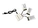 sea jump accessories 3PCS 3.7V 1200mah Lithium Battery + 6in1 Charger for huanqi 898B H11D H11C MJX T04 T05 T25 M03 Remote Control Aircraft Parts Drone Parts