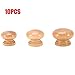 Yosoo 10PCS Wood Cabinet Knobs, Round Mushroom Shape Drawer Pulls Hardwood Drawer Cabinet Furniture Wardrobe Door Knobs Handles DIY (Size:L)