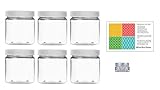 Clear 4 oz Plastic Jars with White Lids (6 pk) with
