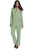 Roamans Women's Plus Size 10-Button Pantsuit