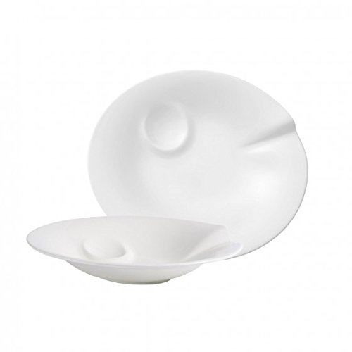 Pasta Passion Spaghetti Plate Set of 2 by Villeroy & Boch - Premium Porcelain - Made in Germany - Dishwasher and Microwave Safe - 12 x 10.25 Inches