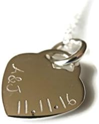 Name Necklace Personalized Sterling Silver Initials | Date | Wedding Anniversary by Streten