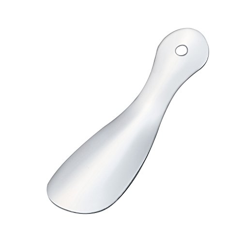 Metal Shoe Horn, PEMOTech 7.5 Inch Shoehorn, Stainless Steel Shoe Horn, Travel Shoe Helper for Women, Men - No Rough Edge to Damage Your Feet & Shoes