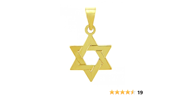 14k Gold Jewish Star of David Pendant 