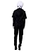 Nuoqi Japanese Anime Black Cosplay Costumes Mens Halloween Clothes Set GC34B-M