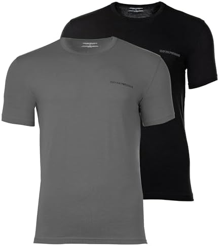 Herren T-Shirt aus Reiner Baumwolle, Rundhalsausschnitt, Schwarz, Größe M