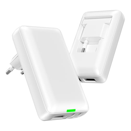 VPSUN Caricatore USB piatto, 3 porte angolato, alimentatore... en promo sur Amazon