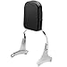 Chrome Backrest/Sissy Bar with Leather Pad Compatible with 1997-2003 Honda Shadow ACE 750 400 Back Rest Seat Metric Cruisers Motorcycle