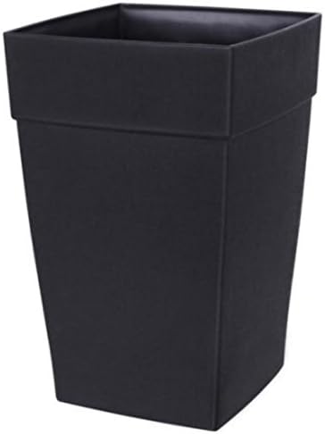 Black Elegant Tall Shape Unique Textured Vertical Planter