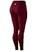 Neleus 2 Pack Tummy Control High Waist Running Workout Leggings,9017,2 Pack,Red,Rose Red,US XL,EU 2XL