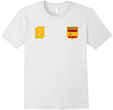 Mens ESPANA T-shirt Spanish Spain Tee Retro Soccer Football Large White