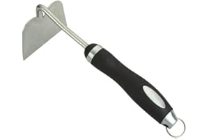 Edward Tools Hand Hoe Garden Tool - Heavy duty stainless steel with polished blade - Bendproof design for heavier soils - Erg