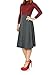 Dani's Choice Stretch High Waist A-line Flared Long Skirt (XL, Gray)