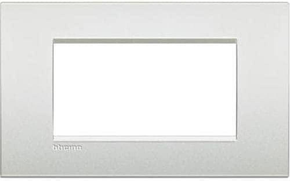 Bticino LNC4804PR Livinglight Air Plate 4 Modules, White Pearl