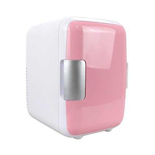 Click Here to See More Images SL&BX Car refrigerator,4l compact-refrigerators mini heating and cooling small refrigerator car and home dual-use small dormitory household mini fridge-pink 16x23x25cm(6x9x10inch)