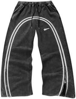 Amazon.com: SOLY HUX Men's Baggy Sweatpants Y2k Striped Side